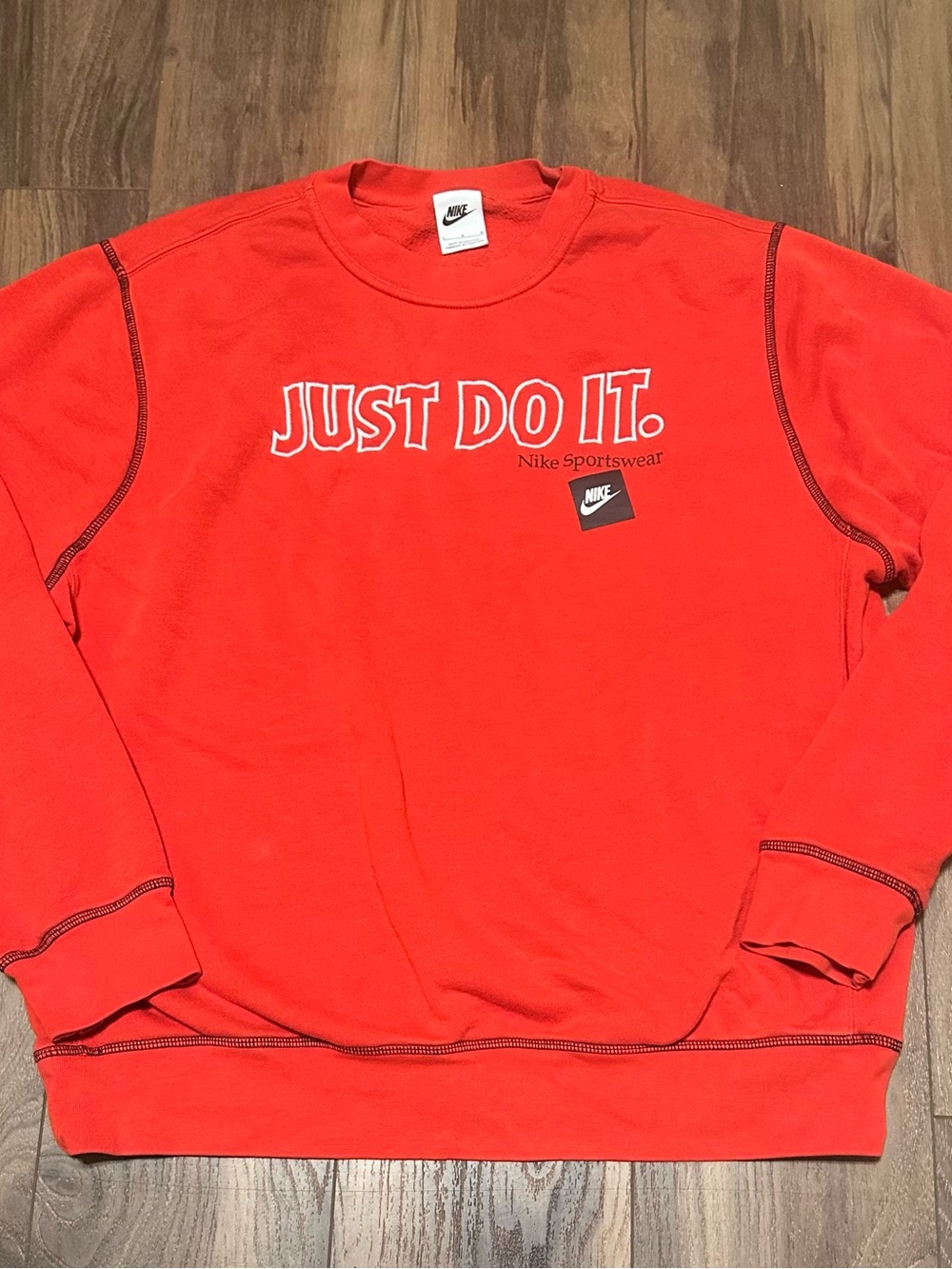 Nike Sportswear Men’s Crewneck Red Sweatshirt Just Do It Large